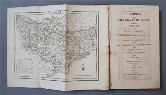 Fussell, L - A Journey Round the Coast of Kent, 8vo, contemporary calf, rubbed, with folding map and 8